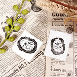 パティシエハリネズミ スタンプ 30×30mm カヌレ ころりんハリー ケーキ 足付きの台 月 太陽 マルプーのミルク ミモザのブーケ 鉛筆ハリー ハリネズミ かわいい おしゃれ