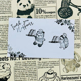 パティシエハリネズミ スタンプ 30×30mm 手に何かを持つハリー 猫のミーコ 運ぶパティシエ コロロ ハリー チップ 丸いクッキー缶 クラシック角っこお花 スキレット 丸皿 パンダ ひよこ 角