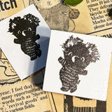 パティシエハリネズミ スタンプ 30×30mm チョコレート缶 蓋 パン焼き窯 カート ブラックベア シバ犬のそら豆ちゃん お買い物バッグ プレゼントの箱 クマ 柴犬 ボックス かわいい おしゃれ