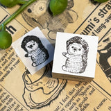 パティシエハリネズミ スタンプ 20×20mm 足つきのグラス プリン アイスクリーム ひよこのチップ ペンギンのピッピ ベリーパイ 持つコロロ カンパーニュ 食パン ホットケーキ いちごクレープ