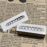 パティシエハリネズミ スタンプ 40×12mm 原っぱ ハード系のパンたち 食パンたち カットケーキ ホールケーキ アンティークタイル パン屋 パティスリー お店 かわいい おしゃれ