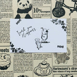 パティシエハリネズミ スタンプ 40×20mm バルーン ミモザ クリームソーダ ひまわり アイビーのつた メイソンジャー 鈴蘭 クレープの巻紙 風船 サーカス パーティ 花 かわいい おしゃれ