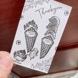 パティシエハリネズミ スタンプ 40×20mm バルーン ミモザ クリームソーダ ひまわり アイビーのつた メイソンジャー 鈴蘭 クレープの巻紙 風船 サーカス パーティ 花 かわいい おしゃれ