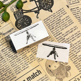 パティシエハリネズミ スタンプ 40×20mm thankyou i wish you happiness フランスパン ピクニック パントレー 平テーブル ガラスドーム ハリーの店と家 かわいい おしゃれ