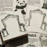 パティシエハリネズミ スタンプ 58×58mm 座り心地のいい椅子 パールのフレーム ブランコ タイプライター ハリー ガーベラ オーバルのお皿 お店のテーブル アンティークのドア 自転車でパンの配達