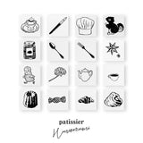 パティシエハリネズミ スタンプ 12×12mm プリン 万年筆 コック帽 リスのリッキー ジャム アンティークのお星様 ガーベラ ティーポッド コーヒーカップ カヌレ ミニ キャンディ クロワッサン