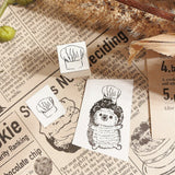 パティシエハリネズミ スタンプ 12×12mm プリン 万年筆 コック帽 リスのリッキー ジャム アンティークのお星様 ガーベラ ティーポッド コーヒーカップ カヌレ ミニ キャンディ クロワッサン