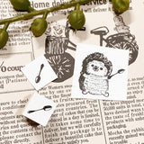 パティシエハリネズミ スタンプ 12×12mm プリン 万年筆 コック帽 リスのリッキー ジャム アンティークのお星様 ガーベラ ティーポッド コーヒーカップ カヌレ ミニ キャンディ クロワッサン