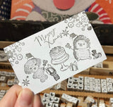 パティシエハリネズミ スタンプ 12×12mm お菓子 クッキー アップルパイ さくらんぼ ドーナツ キャンディ ショートケーキ ペンギン プレゼント 目玉焼き はかり 泡立て器 椅子 シマエナガ