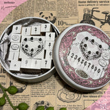 パティシエハリネズミ スタンプ バースデーのキャンディ缶セット 誕生日 バースデーケーキ ハート 数字 年齢 キャンドル ろうそく 手帳 カレンダー 連絡帳 ご褒美はんこ かわいい おしゃれ