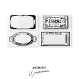 Pastry Chef Hedgehog Stamp 60 x 30mm Horizontal Cookie Tin Horizontal Cookie Tin Lid Antique Tray Tear-out Ticket