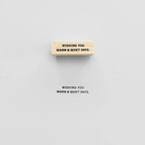 KNOOPWORKS Stempelset mit 3 Ahornholz-HALLO AUTUMN Autumn MAPLE WISHING YOU WARM&RUHIGE TAGE SET004