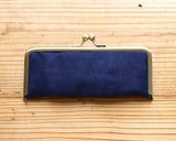 るぅの がま口ペンケース 猫の街 手鏡 猫の顔 ねこ ネコ 猫 がま口 ペンケース 筆箱 筆入れ ポーチ ネイビー ブルー グレー おしゃれ ハンドメイド カジュアル RUNO Pen case Neko cat