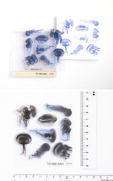 To Mei Han Stamp Clear Realistic Jellyfish Jellyfish Bread Showa Cat Sweets Cat Tomeihan-03