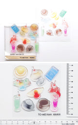 To Mei Han Stamp Clear Realistic Jellyfish Jellyfish Bread Showa Cat Sweets Cat Tomeihan-03
