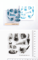 To Mei Han Stamp Clear Realistic Jellyfish Jellyfish Bread Showa Cat Sweets Cat Tomeihan-03