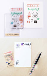 TO-MEI HAN Sello transparente Realista Kinoko Pequeño Showa Cafe Gato pequeño Cartero Jakuchu Tiger Cat Gathering