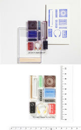 TO-MEI HAN クリアスタンプ 写実 ラジカセ 80’s SH-25 写実 ラジカセ 80年代 はんこ 手帳 スタンプ 伝言 メモ トライグラム tri-gram