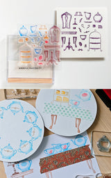 TO-MEI HAN Clear Stamp Realistic Mushroom Jellyfish Bread Showa Cafe Cat Baked Sweets Small Tea Room