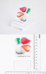 TO-MEI HAN Klarer Stempel, mehrfarbig, geschichtet, Obst, Erdbeere, Kiwi, Kiefer, Wassermelone, Mandarine, frische Zitrone, frischer Apfel, Acryl im Lieferumfang enthalten