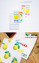 TO-MEI HAN Klarer Stempel, mehrfarbig, geschichtet, Obst, Erdbeere, Kiwi, Kiefer, Wassermelone, Mandarine, frische Zitrone, frischer Apfel, Acryl im Lieferumfang enthalten