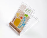 Tampon transparent TO-MEI HAN Pile multicolore THE Cream soda Tower stack burger Ambiance limonade Fleurs de printemps Oeillet Soft serve/Sundae Hard pudding & jelly Bouteille de lait Hokkaido