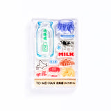 Tampon transparent TO-MEI HAN Pile multicolore THE Cream soda Tower stack burger Ambiance limonade Fleurs de printemps Oeillet Soft serve/Sundae Hard pudding & jelly Bouteille de lait Hokkaido