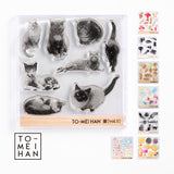 TO-MEI HAN Clear Stamp Realistic Mushroom Jellyfish Bread Showa Cafe Cat Baked Sweets Small Tea Room