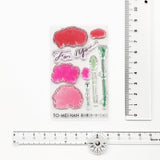 TO-MEI HAN 多色重ね レモネード気分 TA-12 産直レモン(アクリル付)TA-14 春の華 カーネーション TA-13 はんこ クリアスタンプ 伝言 メモ 昭和 喫茶 カード ギフト