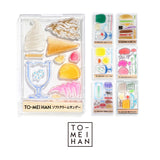 Klarer Stempel TO-MEI HAN Mehrfarbiger Stapel THE Cream Soda Tower Stack Burger Limonadenstimmung Frühlingsblumen Nelke Softeis/Eisbecher Harter Pudding und Gelee Hokkaido-Milchflasche