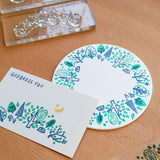 TO-MEI HAN つなぐオーナメント 森 KG-09 組み合わせる はんこ クリアスタンプ コースター カード ギフト