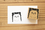 Tomiko Han Tomikohan Stamp 30mm Bob San Tsuyoshi Folk Cat Cat Cat Cat Cat Cat Cat Nagoho