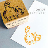 アビコワークス ABICOWORKS おしりたたいて スタンプ OSHIRI TATAITE 猫 ネコ はんこ ラバースタンプ お尻 おくりもの 手帳 かわいい