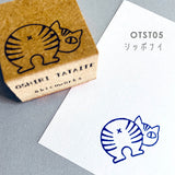 アビコワークス ABICOWORKS おしりたたいて スタンプ OSHIRI TATAITE 猫 ネコ はんこ ラバースタンプ お尻 おくりもの 手帳 かわいい