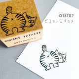 アビコワークス ABICOWORKS おしりたたいて スタンプ OSHIRI TATAITE 猫 ネコ はんこ ラバースタンプ お尻 おくりもの 手帳 かわいい