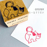 アビコワークス ABICOWORKS おしりたたいて スタンプ OSHIRI TATAITE 猫 ネコ はんこ ラバースタンプ お尻 おくりもの 手帳 かわいい