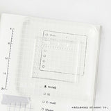BGM アクリルブロック 方眼S クリアスタンプ用 小