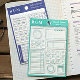 BGM クリアスタンプ はんこ 記録 デイリー