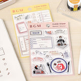BGM クリアスタンプ はんこ 記録 ファッション