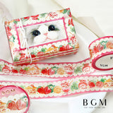 BGM マスキングテープ ライフ Life 箔押し 20mm 2cm 2センチ 20ミリ幅 マステ 青い花の海 BM-LGCD047 レース・苺スイーツ BM-LGCD048 猫の顔 BM-LGCD049 ビージーエム ネコ