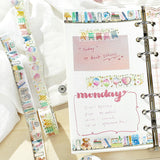 BGM マスキングテープ Life 箔押し 15mm 1.5cm 15ミリ マステ デスクの風景 パーティーガーランド レース・ピンクチェック ビージーエム 手帳 ギフト