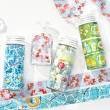 BGM ビージーエム 夏限定 クリアテープ 20mm 2cm 2センチ 20ミリ幅 金魚鉢 プール 夏の気配 乾杯 数量 限定 マステ ギフトカード 手帳 コラージュ 素材