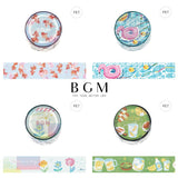 BGM ビージーエム 夏限定 クリアテープ 20mm 2cm 2センチ 20ミリ幅 金魚鉢 プール 夏の気配 乾杯 数量 限定 マステ ギフトカード 手帳 コラージュ 素材