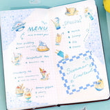 BGM ビージーエム 夏限定 フレークシール 15デザインx3枚 (45枚) 喫茶アラモード 砂浜の宝石 数量 限定 和紙 シール ギフトカード 手帳 コラージュ 素材