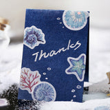 BGM ビージーエム 夏限定 フレークシール 15デザインx3枚 (45枚) 喫茶アラモード 砂浜の宝石 数量 限定 和紙 シール ギフトカード 手帳 コラージュ 素材