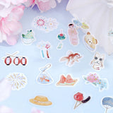 BGM ビージーエム フレークシール 箔押し 夏限定 2023 Limited 午後の風鈴 夏のスイーツ 海の物語 花火大会 15デザインx3枚(45枚) ギフト カード 手帳