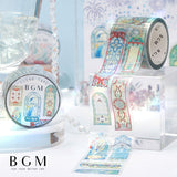 BGM クリアテープ Life フラワー 30mm BGM-PET002 BM-CB