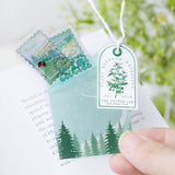 BGM トレーシングペーパーシール 島での出会い グリーン ピンク ブルー ホワイト ラベンダー イエロー レッド ネービー 15デザインx3枚(45枚) ギフト カード 手帳 ネイビー ビージーエム