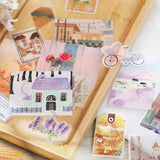 BGM トレーシングペーパーシール 島での出会い グリーン ピンク ブルー ホワイト ラベンダー イエロー レッド ネービー 15デザインx3枚(45枚) ギフト カード 手帳 ネイビー ビージーエム