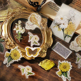 BGM ミックスシール 箔押し ヴィンテージ 10デザイン×3枚入り ヴィンテージ イエロー グリーン ブルー レッド ビージーエム 手帳 ギフト